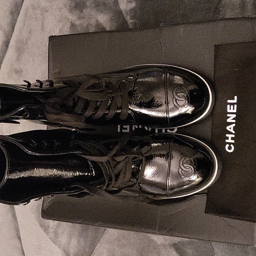 Chanel black  boots